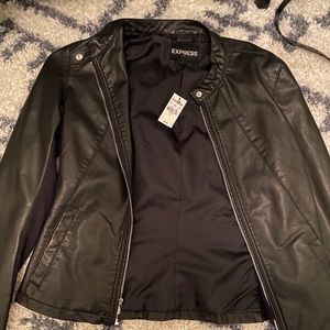 Express Leather Jacket Medium